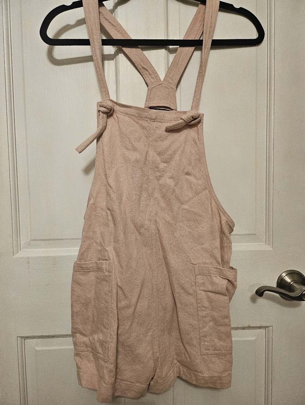 Miou Muse Light Strawberry Pink Cotton Overalls Romper